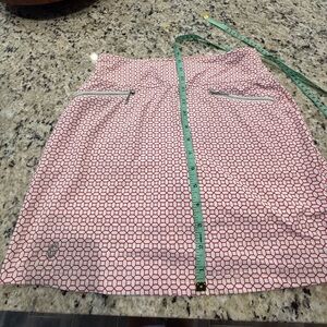 Geometric Print Women's Skort- Pink/White